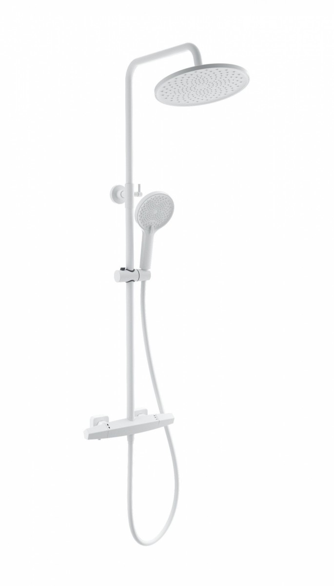 Душевая система Wonzon & Woghand NEO WW-B3045-A-MW (белый матовый) с термостатом