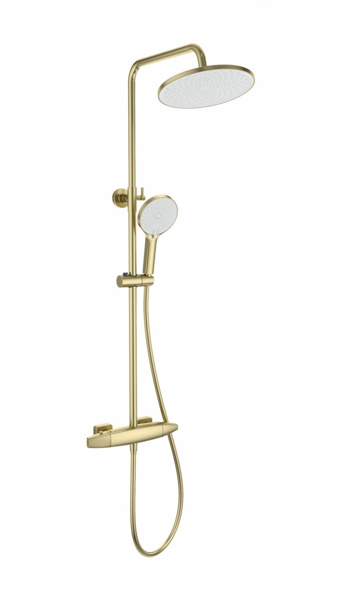 Душевая система Wonzon & Woghand NEO WW-B3035-A1-BG (брашированное золото) с термостатом