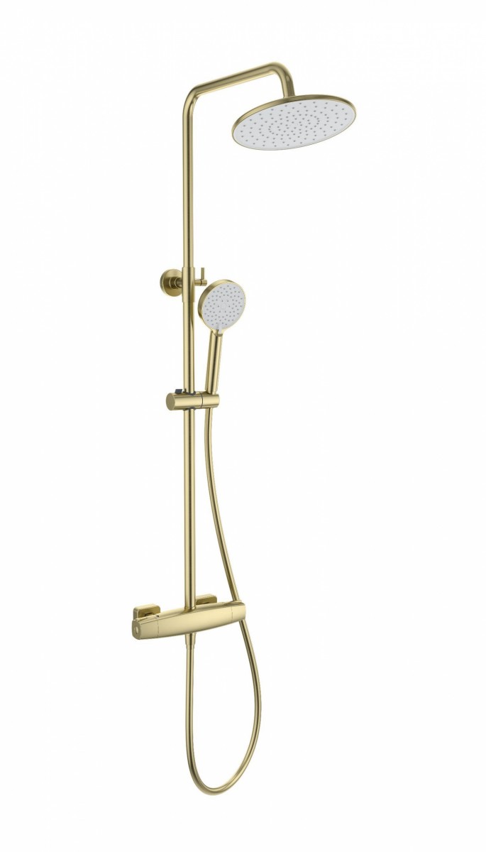 Душевая система Wonzon & Woghand NEO WW-B3035-A-BG (брашированное золото) с термостатом