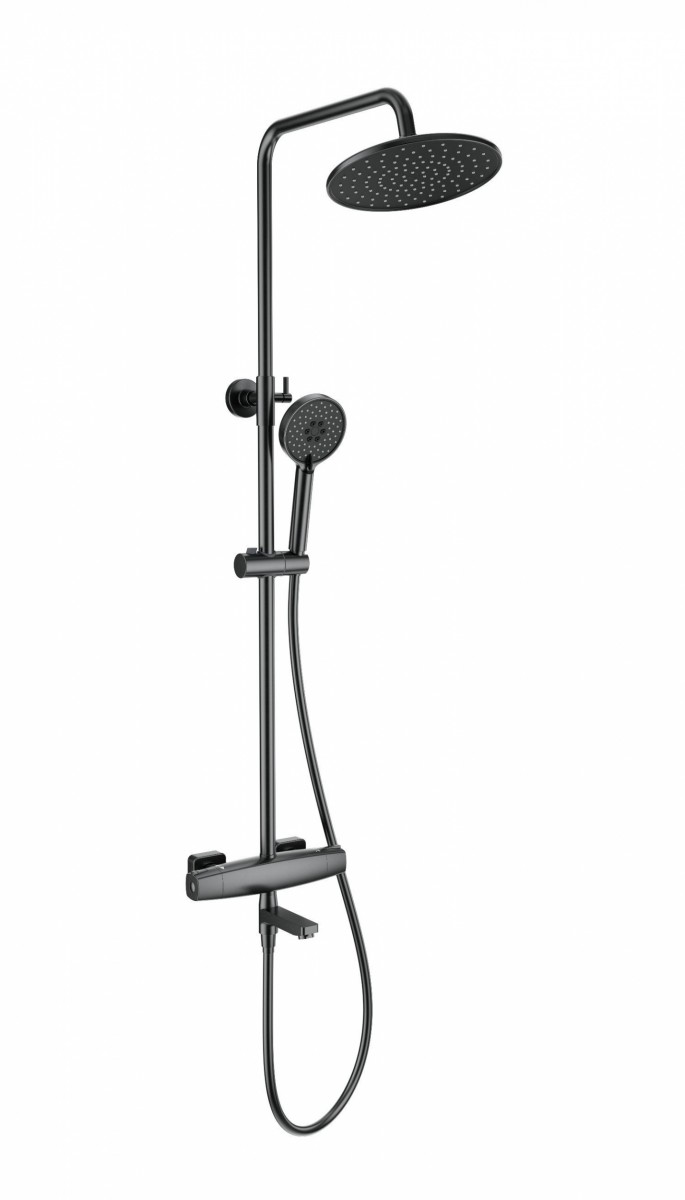 Душевая система Wonzon & Woghand NEO WW-B3035-A3-BGG (тёмный графит) с термостатом