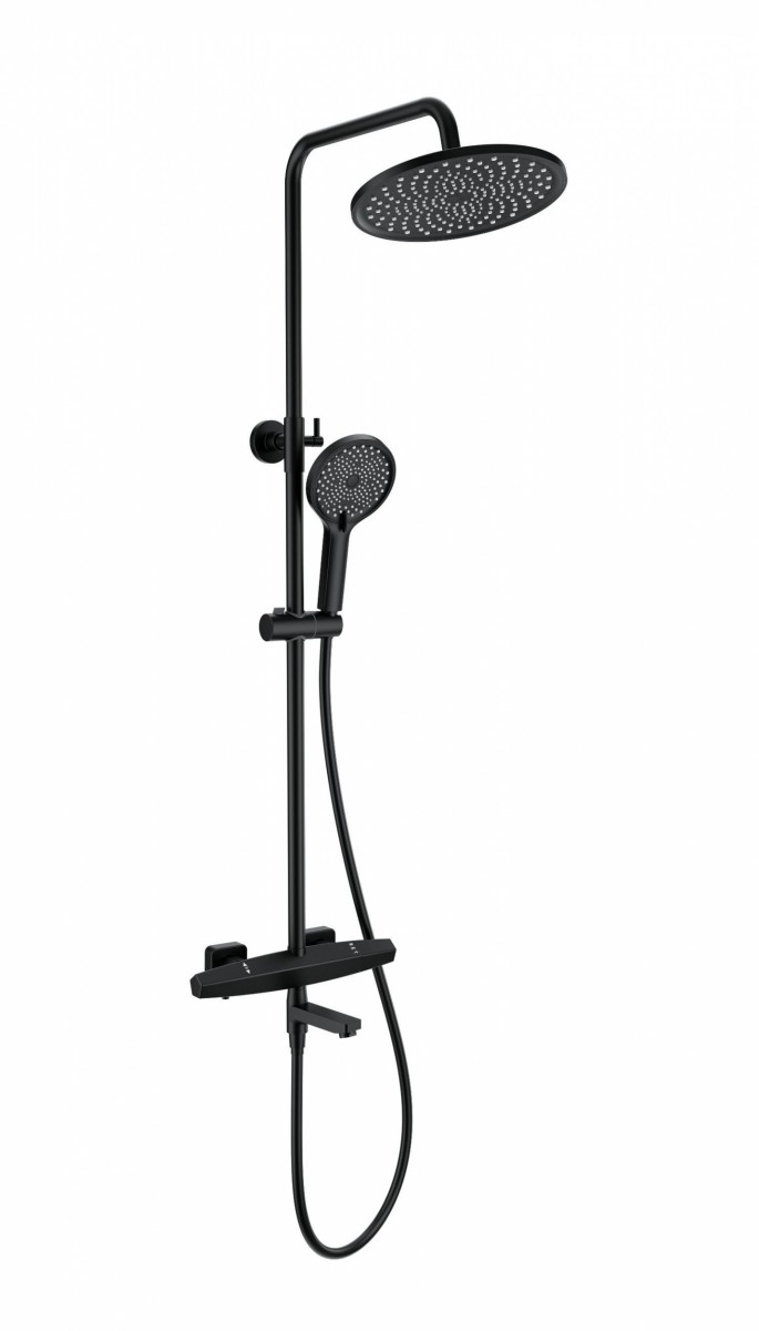 Душевая система Wonzon & Woghand NEO WW-B3046-A1-MB (чёрный матовый) с термостатом