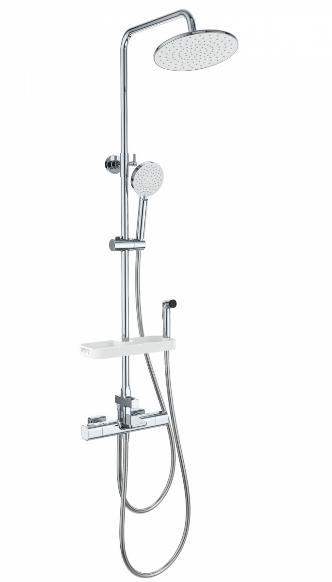 Душевая система Wonzon & Woghand Plate WW-C3017-A1-CR (хром) с термостатом