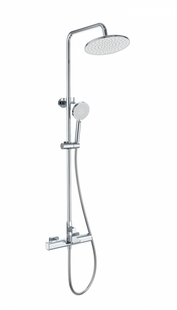 Душевая система Wonzon & Woghand Plate WW-C3017-A-CR (хром) с термостатом