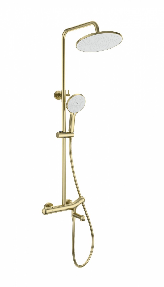 Душевая система Wonzon & Woghand T-1000 WW-B3057-A-BG (брашированное золото) с термостатом