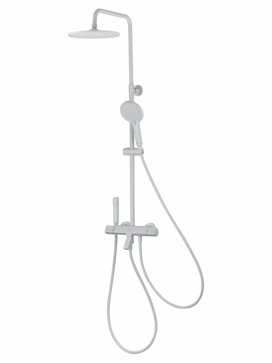 Душевая система Wonzon & Woghand The ONE WW-B3094-MW (белый матовый) с термостатом