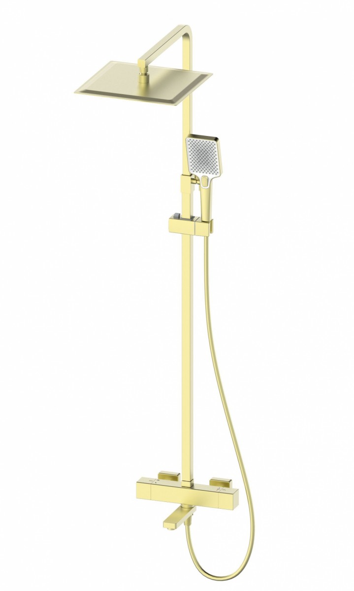 Душевая система Wonzon & Woghand WW-88739901-BG (брашированное золото) с термостатом
