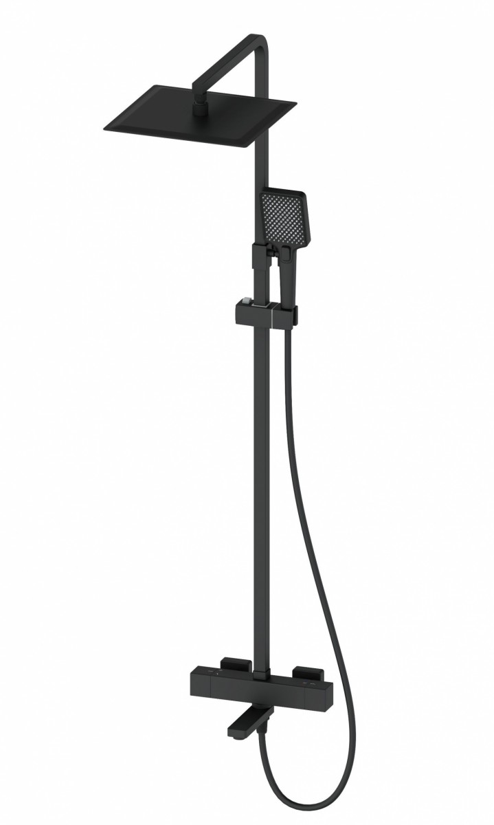 Душевая система Wonzon & Woghand WW-88739901-MB (чёрный матовый) с термостатом