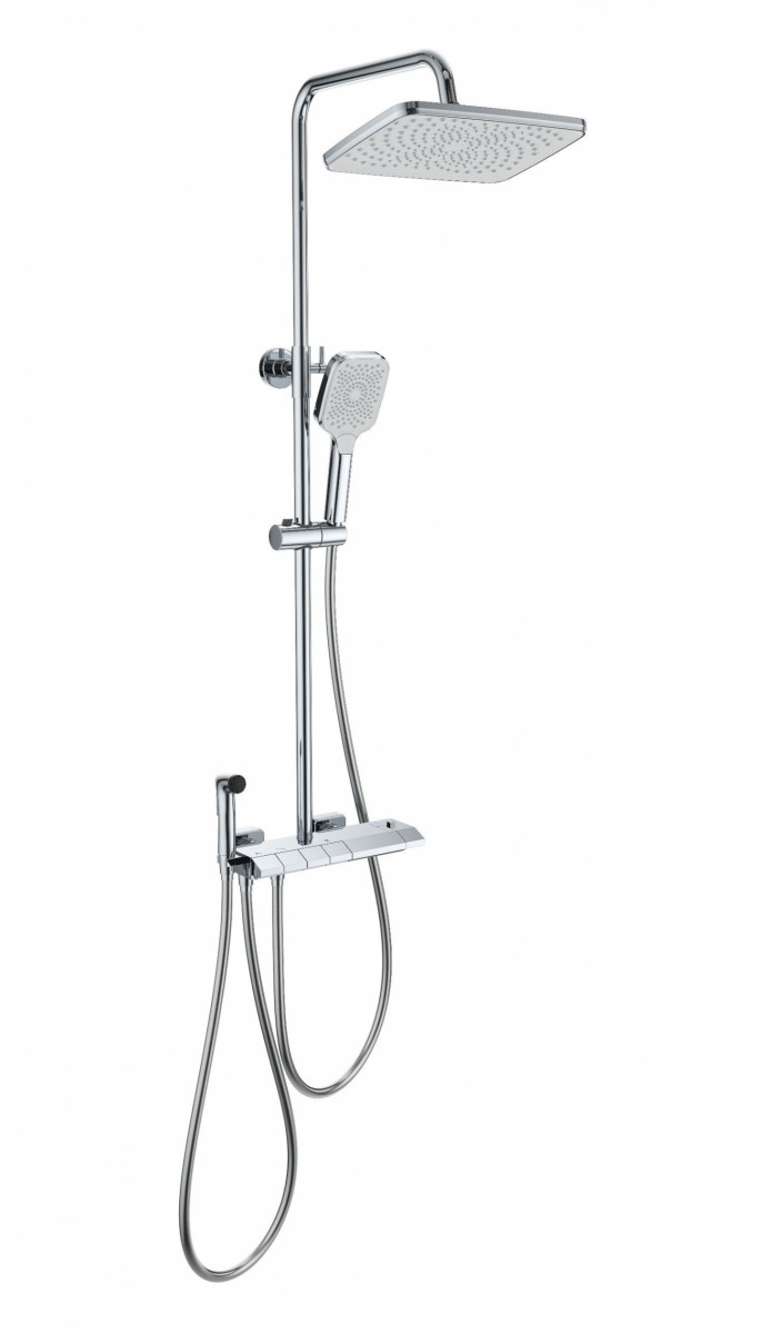 Душевая система Wonzon & Woghand MUSE Piano WW-B4132-A-CR (хром) с термостатом
