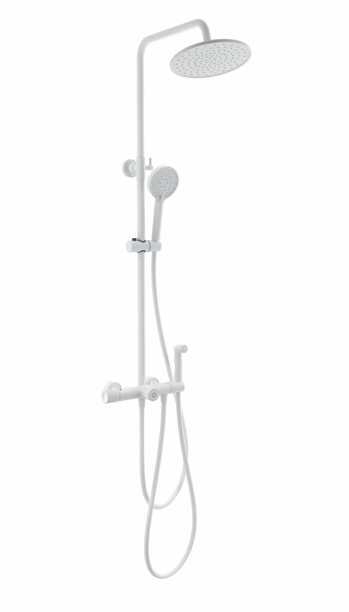 Душевая система Wonzon & Woghand WW-B3097-A-MW (белый матовый) с термостатом