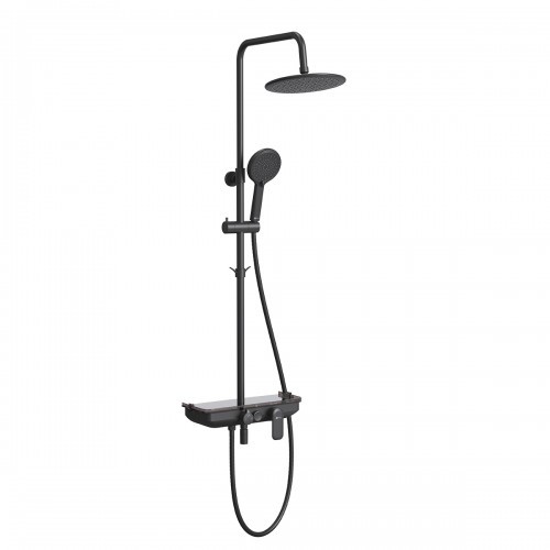 Душевая стойка Lemark Tropic LM7012BL (черный матовый)