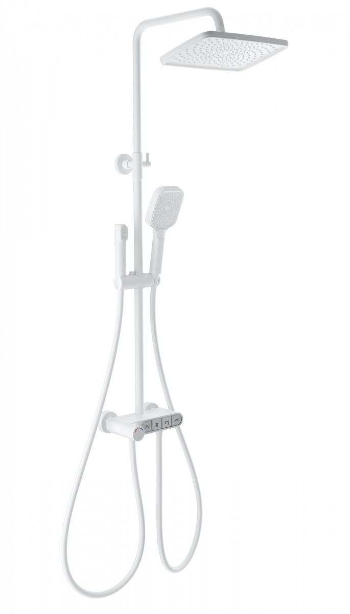 Душевая система Wonzon & Woghand MUSE Corno WW-B3112-MW (белый матовый) с термостатом