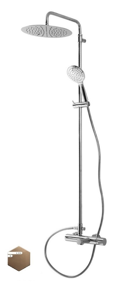 Душевая система Cezares LEAF-CVDA-30-L-SS (бронза)