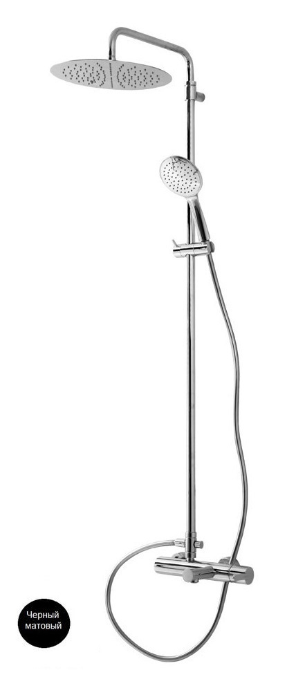 Душевая система Cezares LEAF-CVDA-30-L-NOP (чёрный матовый)