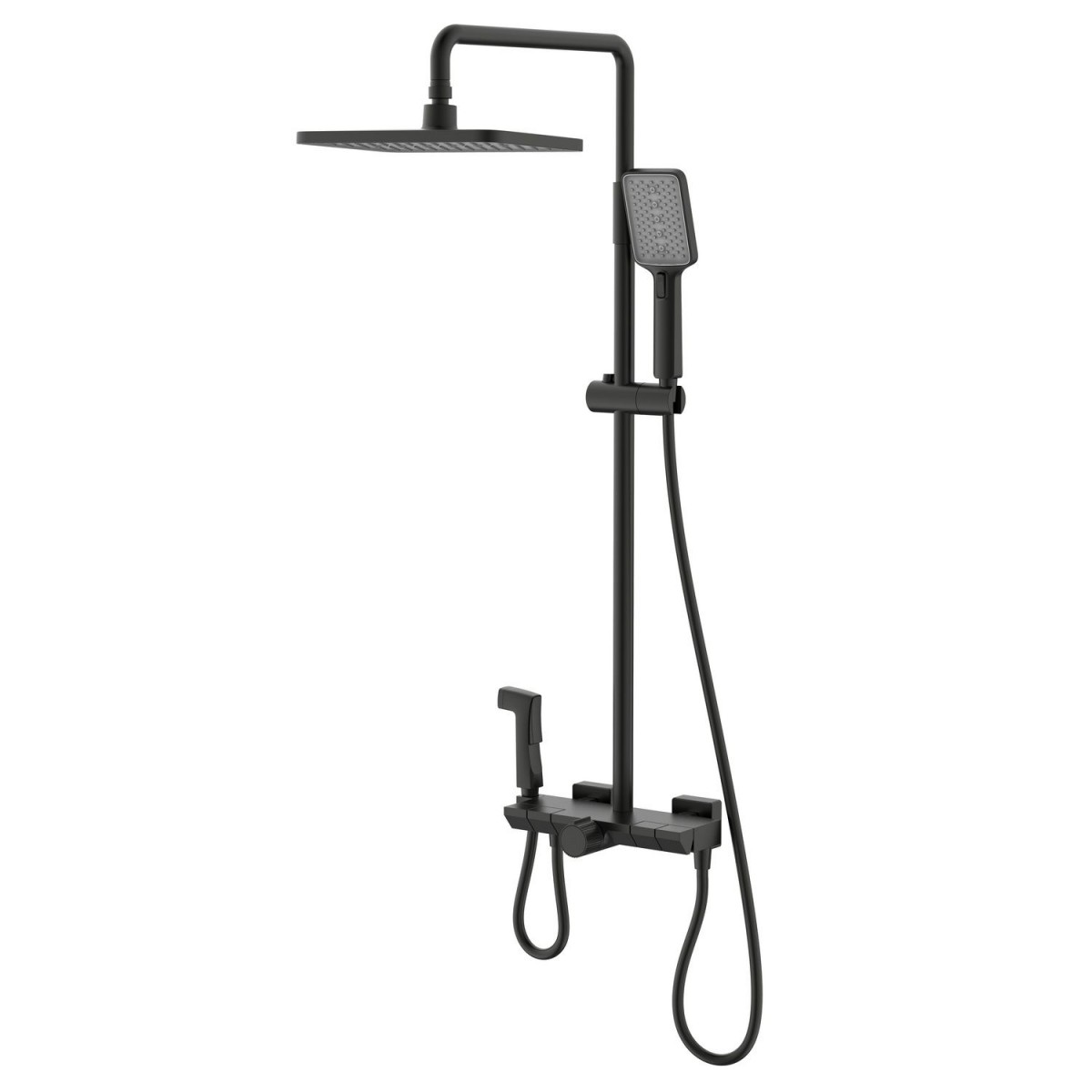 Душевая система Black & White Universe 7016B (чёрный матовый)