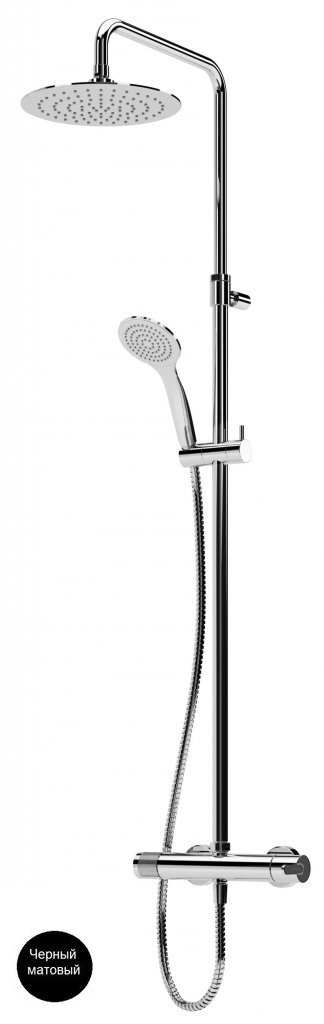 Душевая система Cezares LEAF-CDA-25-L-NOP (чёрный матовый)