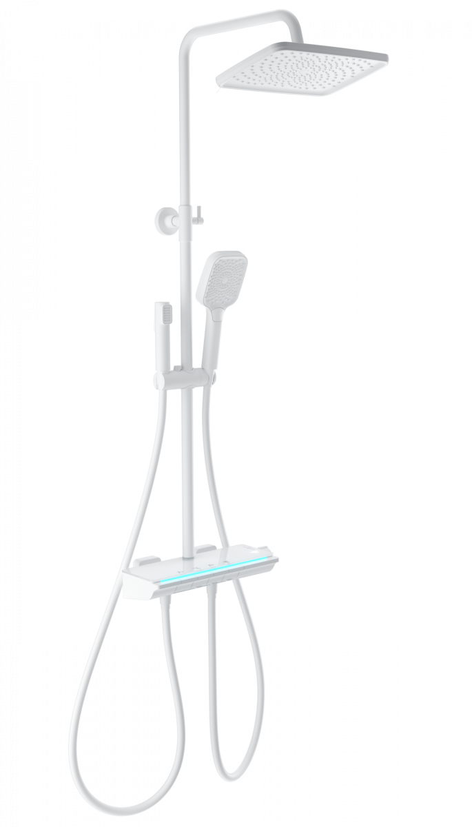 Душевая система Wonzon & Woghand MUSE Lumia WW-B4174-MW (белый матовый) с термостатом