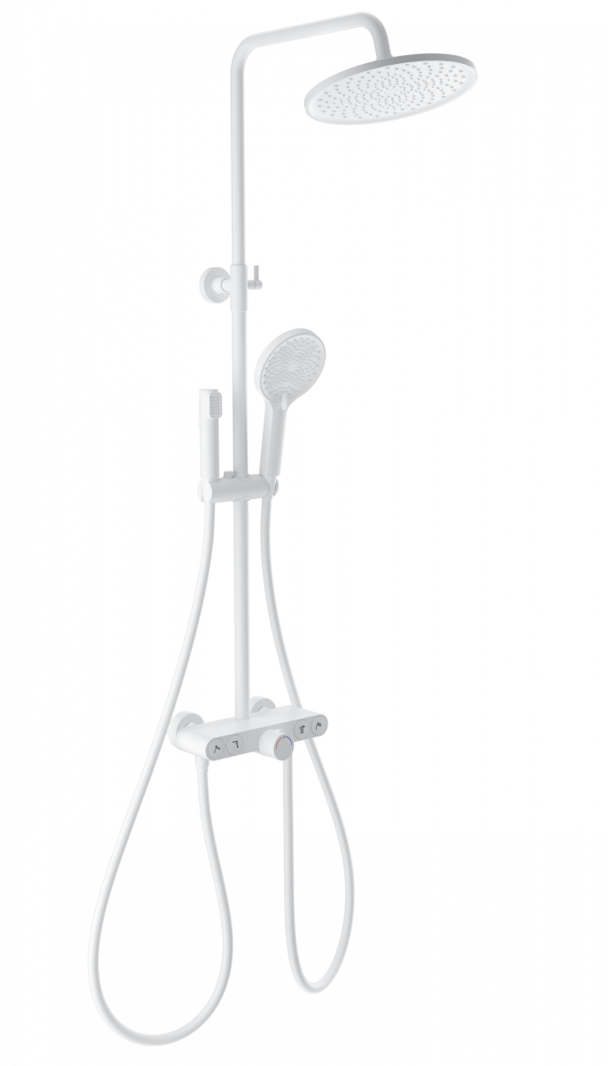 Душевая система Wonzon & Woghand MUSE Selesta WW-B4113-MW (белый матовый) с термостатом