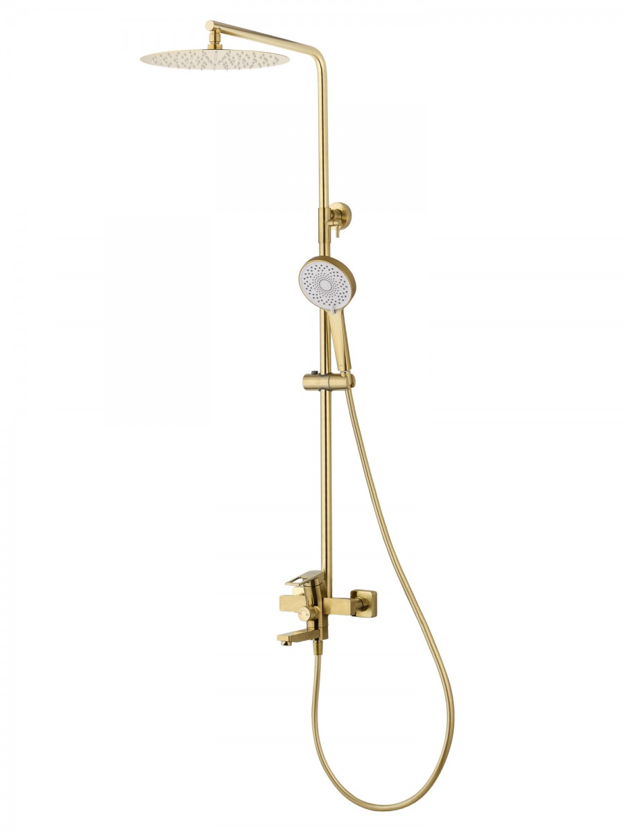 Душевая система Wonzon & Woghand FRAME WW-88739010-BG (брашированное золото)