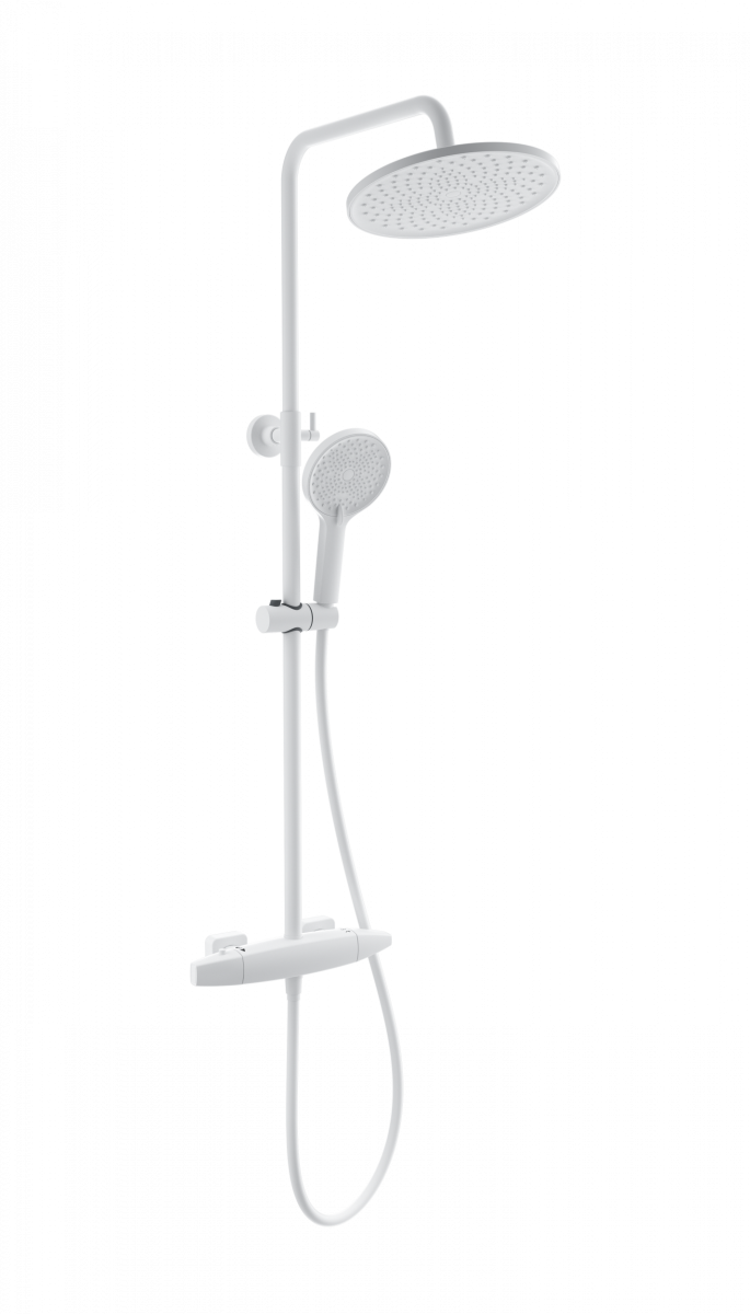 Душевая система Wonzon & Woghand NEO WW-B3035-A1-MW (белый матовый) с термостатом