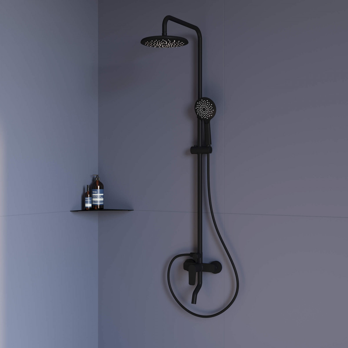 Душевая система RGW Shower Panels SP-25B 59140125-04 (чёрный матовый)