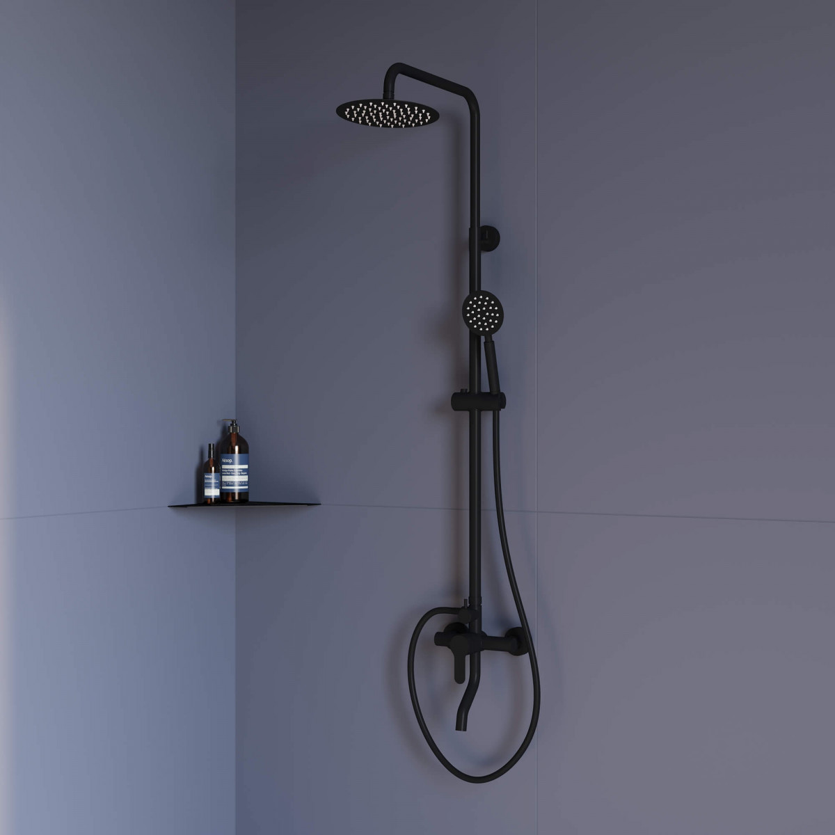 Душевая система RGW Shower Panels SP-24B 59140124-04 (чёрный матовый)
