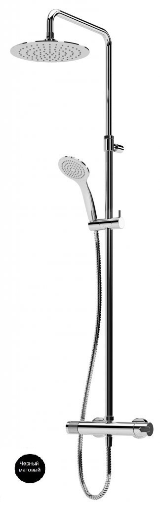 Душевая система Cezares LEAF-CDA-30-L-NOP (чёрный матовый)