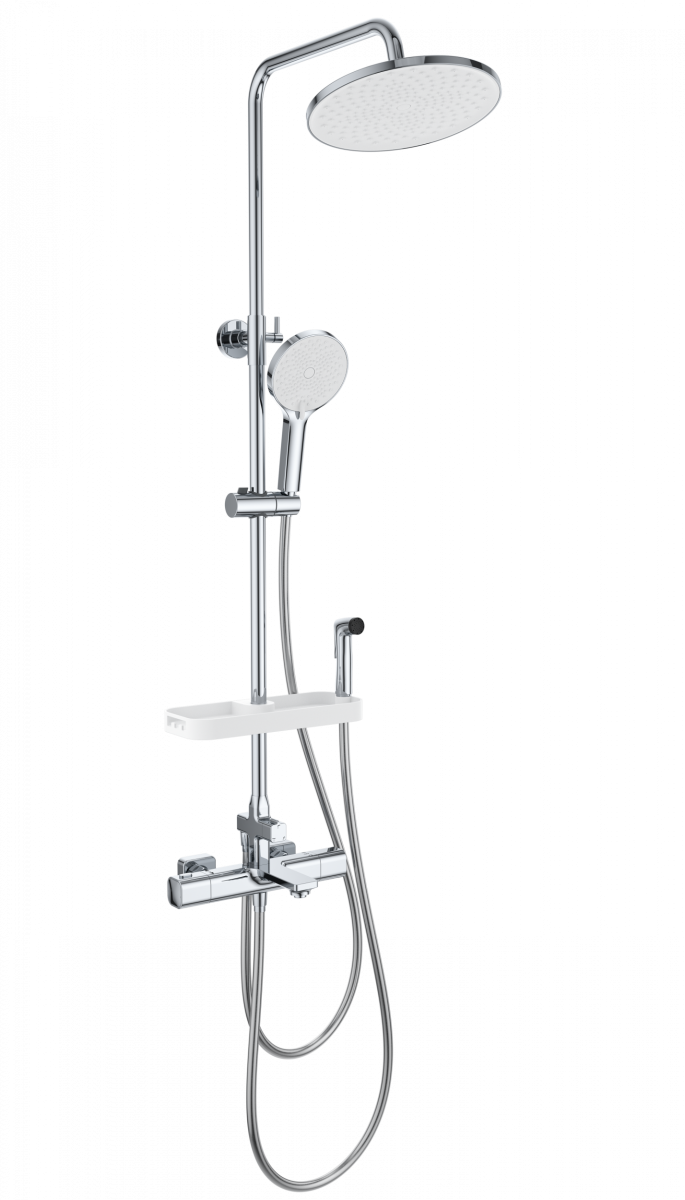 Душевая система Wonzon & Woghand SOLID WW-C3011-A1-CR (хром) с термостатом