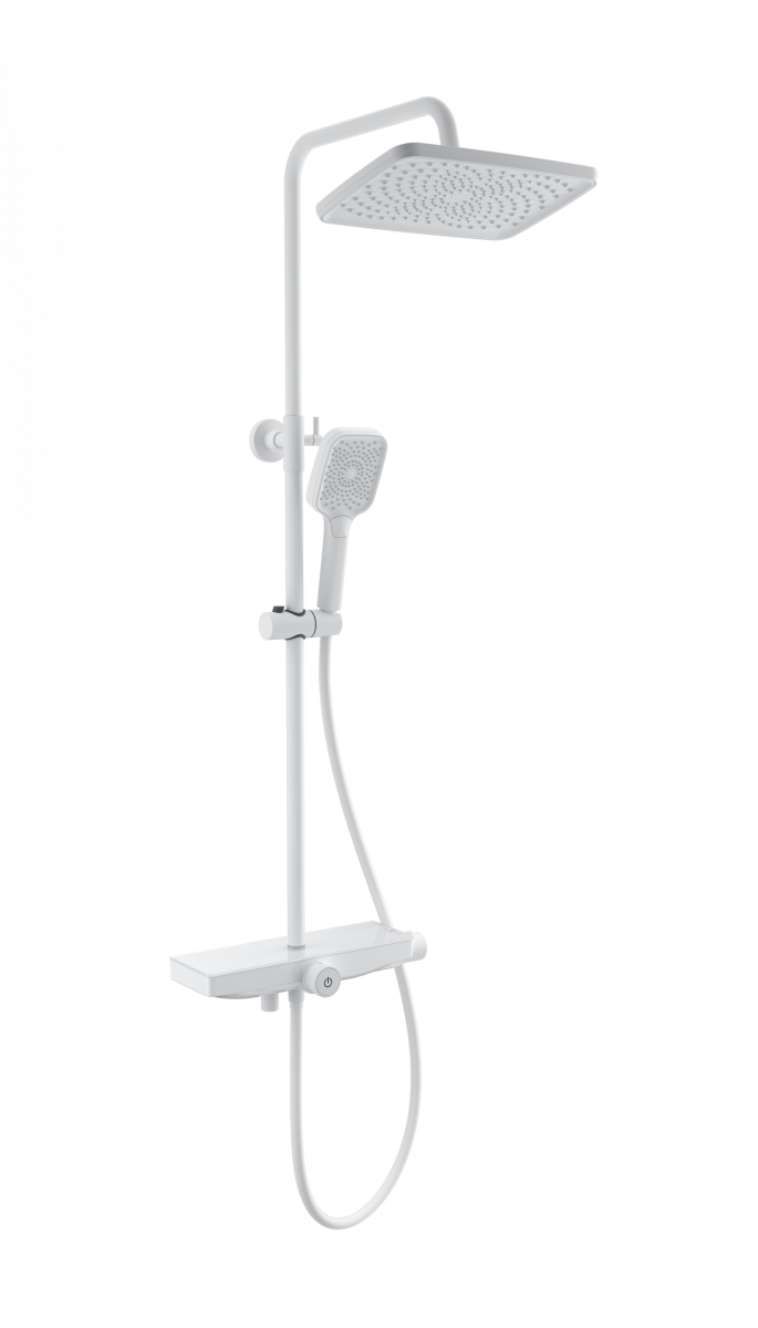 Душевая система Wonzon & Woghand ThermoKlick WW-B3098-A-MW (белый матовый) с термостатом