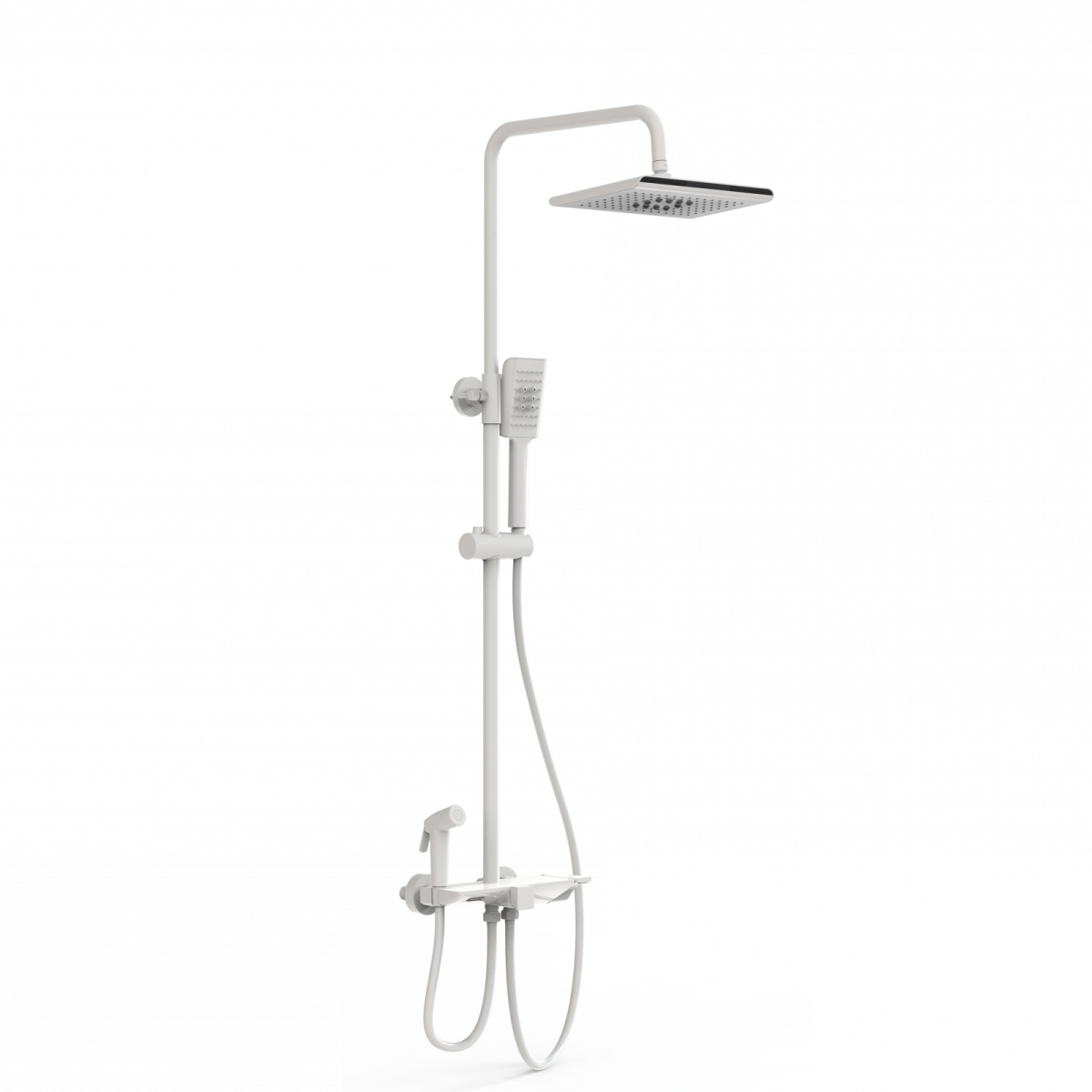 Душевая система Wonzon & Woghand WW-B3310-MW (белый матовый) с термостатом