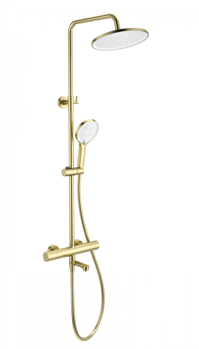 Душевая система Wonzon & Woghand WW-B3069-BG (брашированное золото) с термостатом