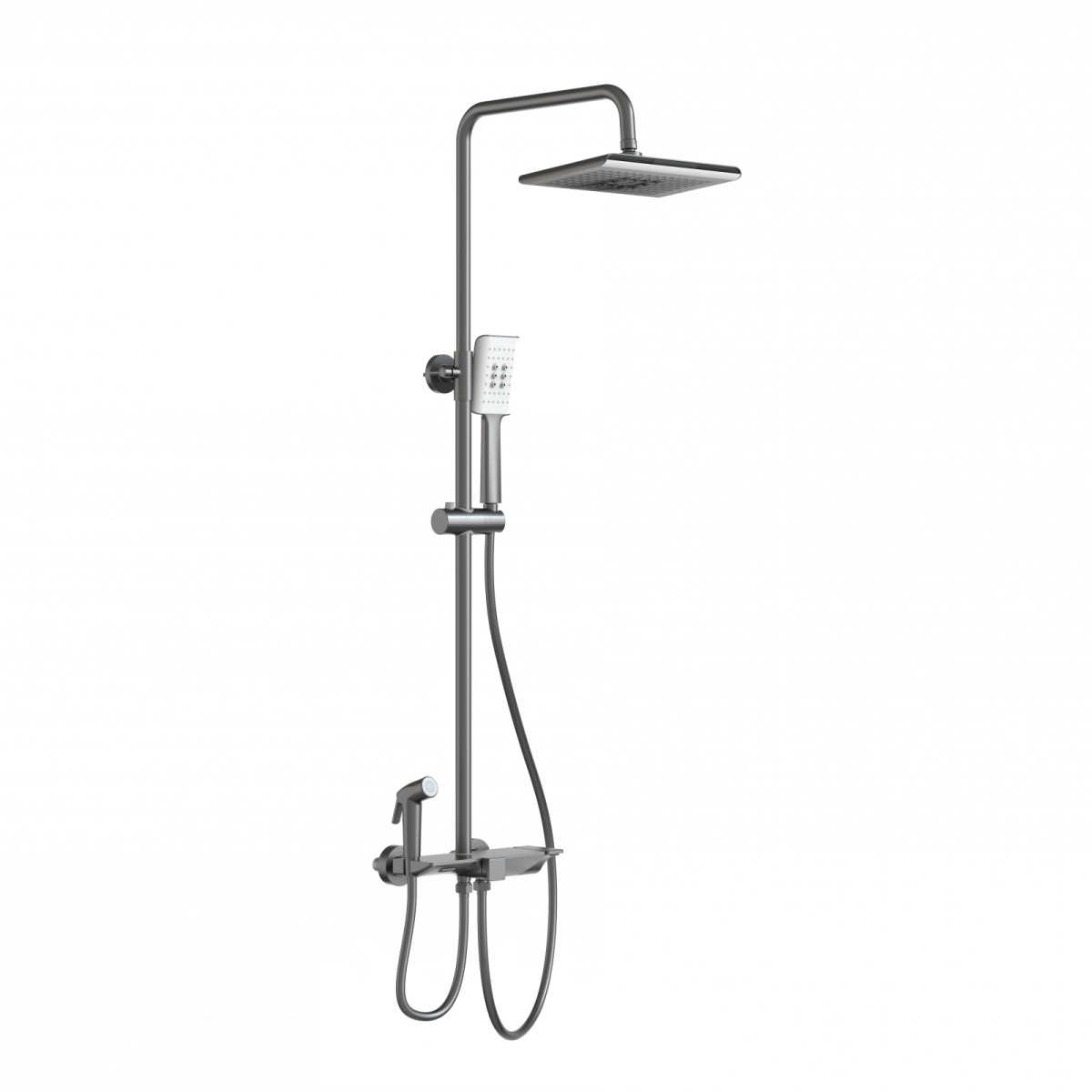 Душевая система Wonzon & Woghand WW-B3310-BGG (тёмный графит) с термостатом