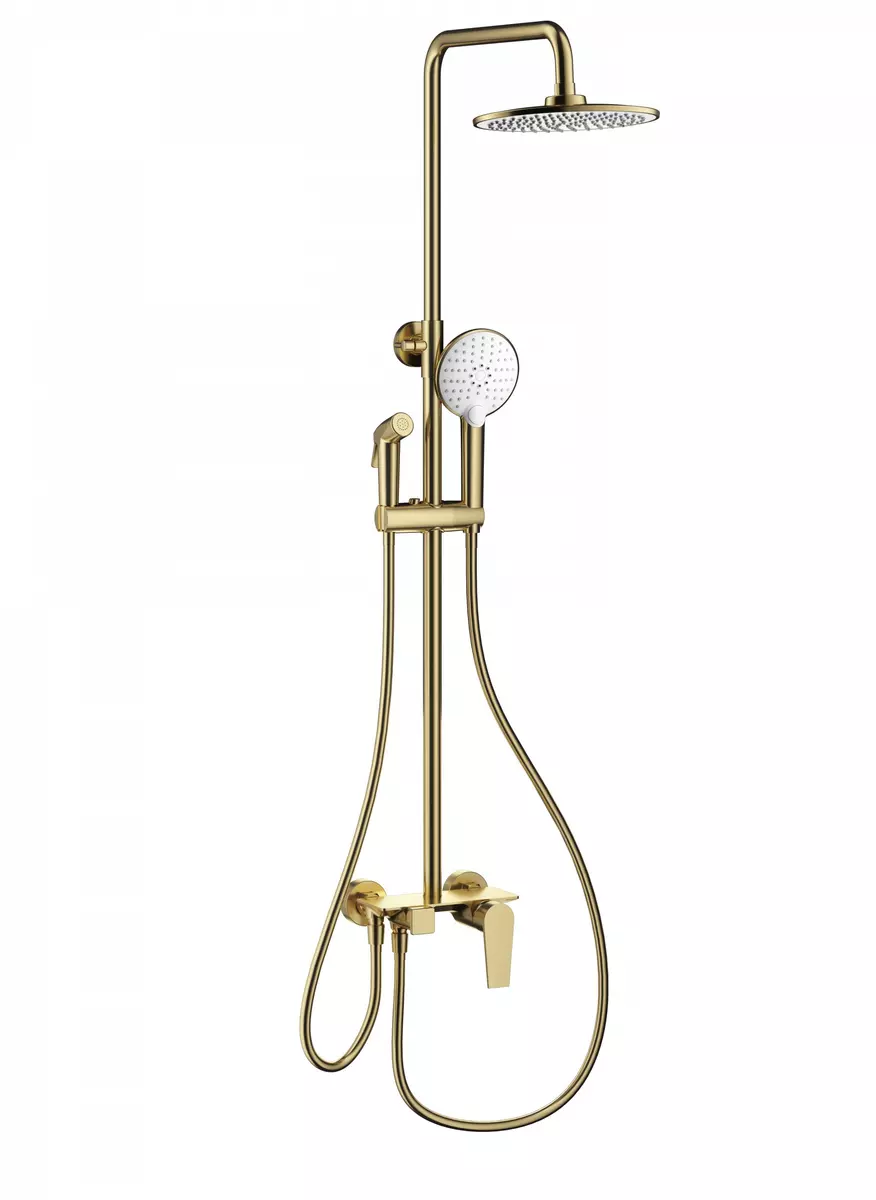 Душевая система Wonzon & Woghand WW-A30874-BG (брашированное золото)