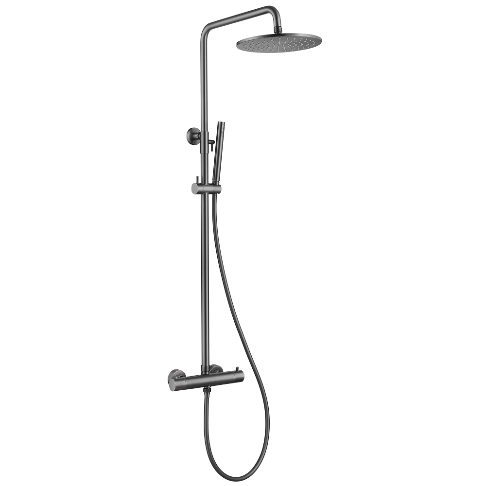 Душевая система Abber Wasser Kreis AF8160NG (никель) с термостатом