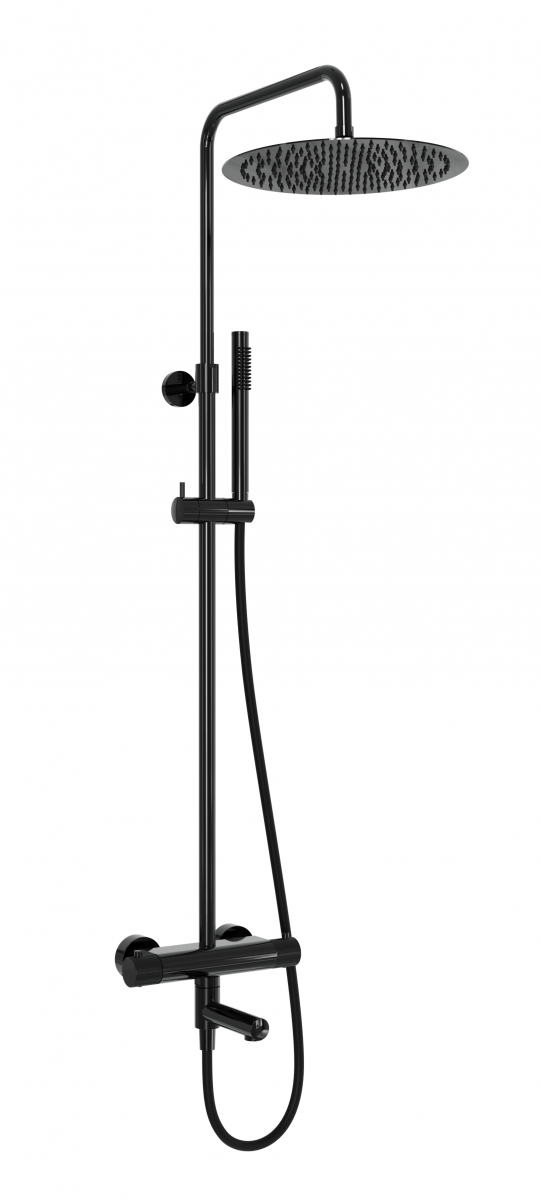 Душевая система Milleau Tissage ML8075BKS.DT-GB (чёрный) с термостатом