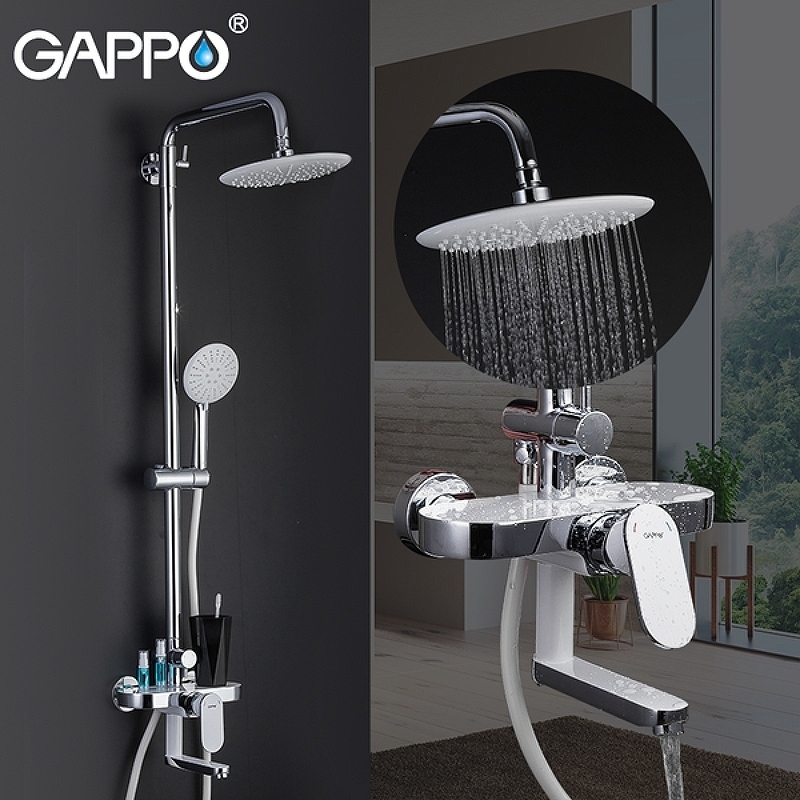 Душевая система Gappo G2448-8 (хром/белый)