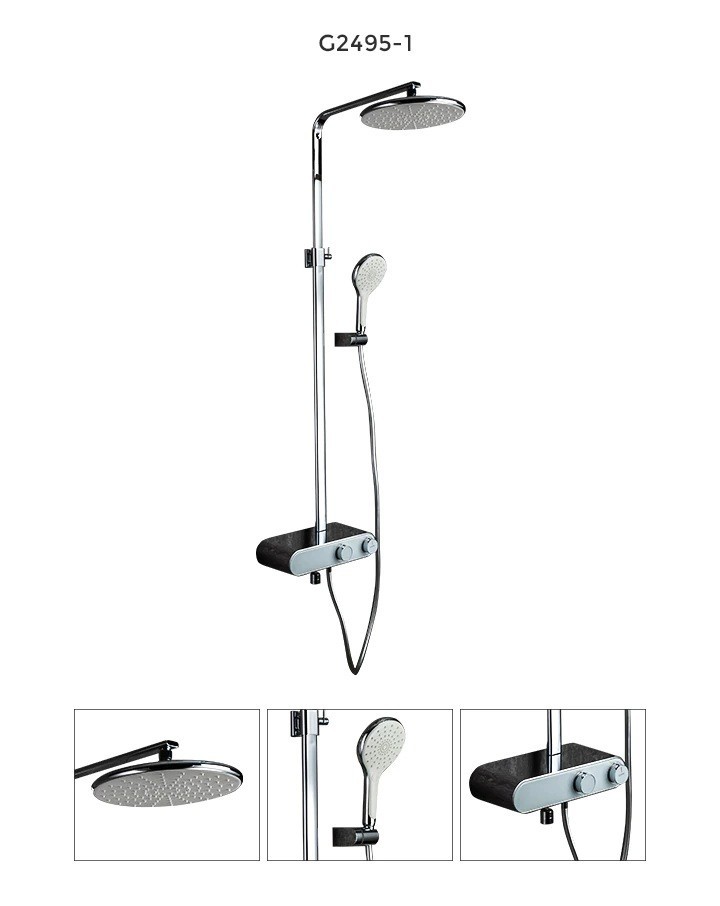 Душевая стойка со смесителем, Gappo G2495-1 хром