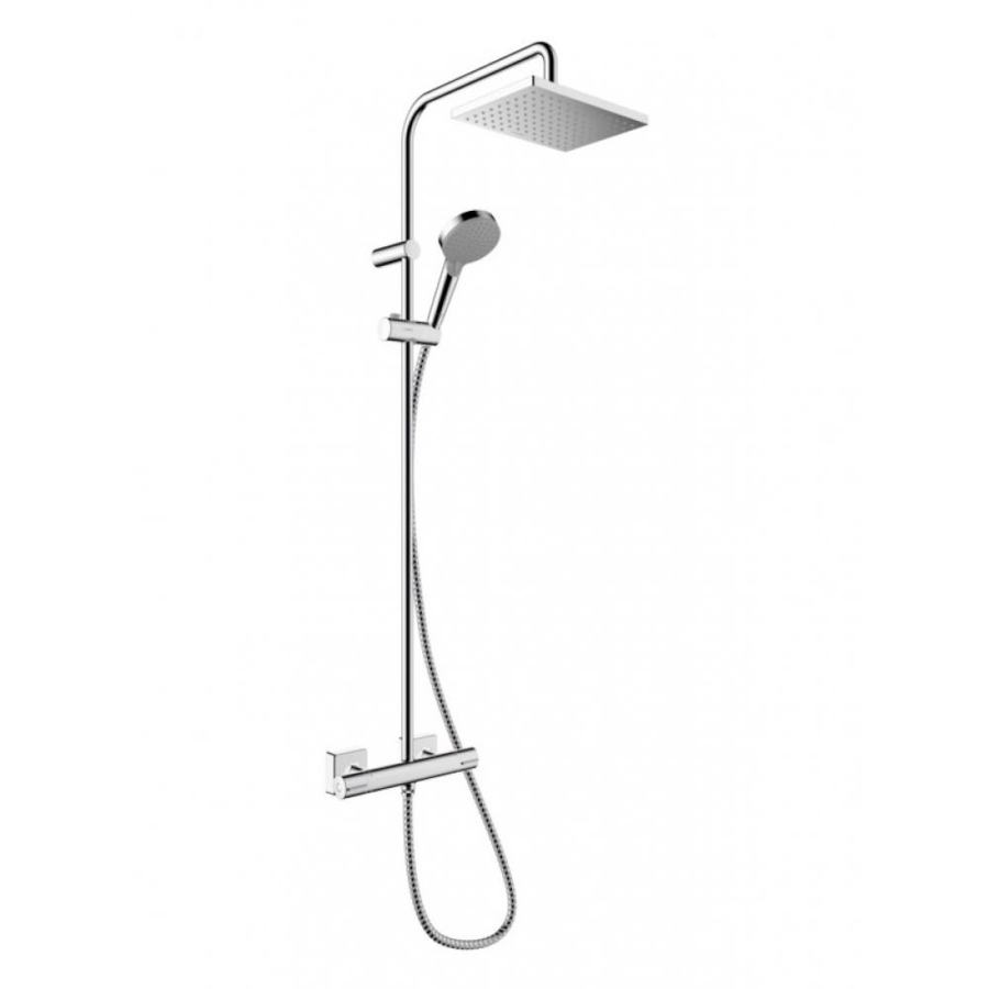 Душевая система Showerpipe 230 1jet с термостатом Hansgrohe Vernis Shape 26286000