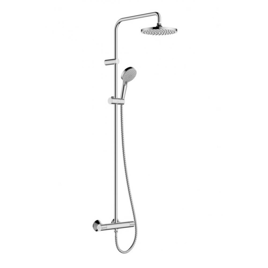 Душевая система Showerpipe 230 1jet с термостатом Hansgrohe Vernis Shape Green 26318000