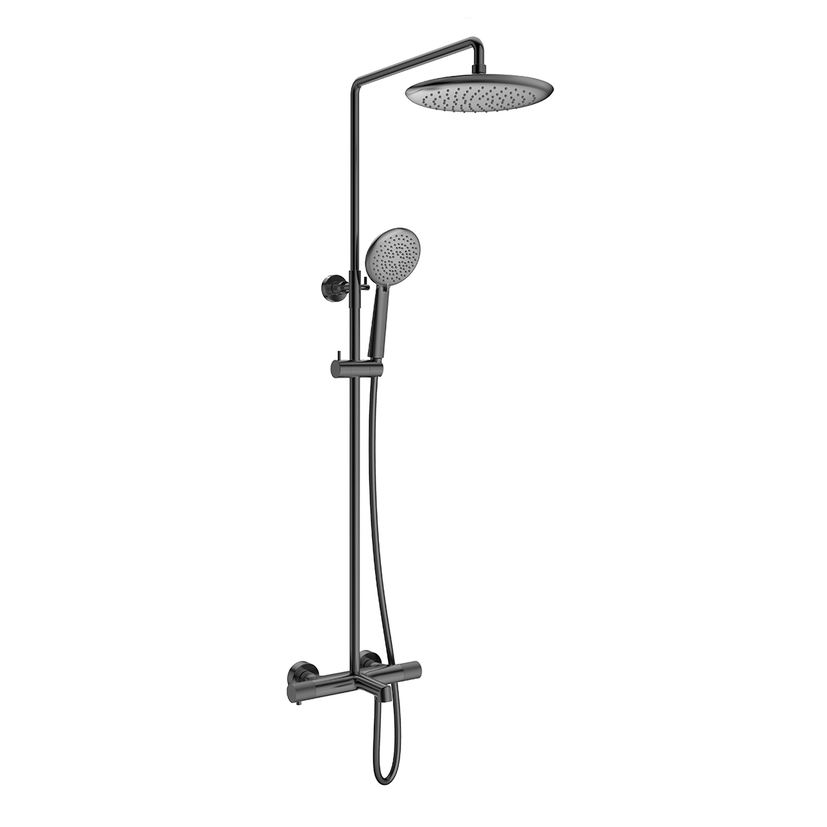 Душевая система Vincea Desire VSFS-1D1TGM (вороненая сталь)