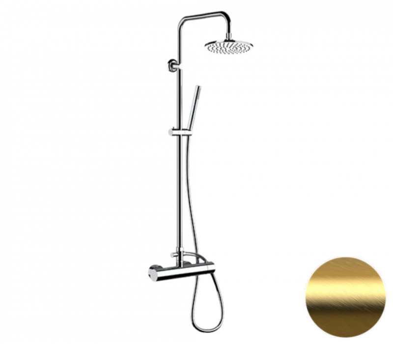 Душевая система Remer Minimal N37RX7MMM20BG (золото матовое брашированное)