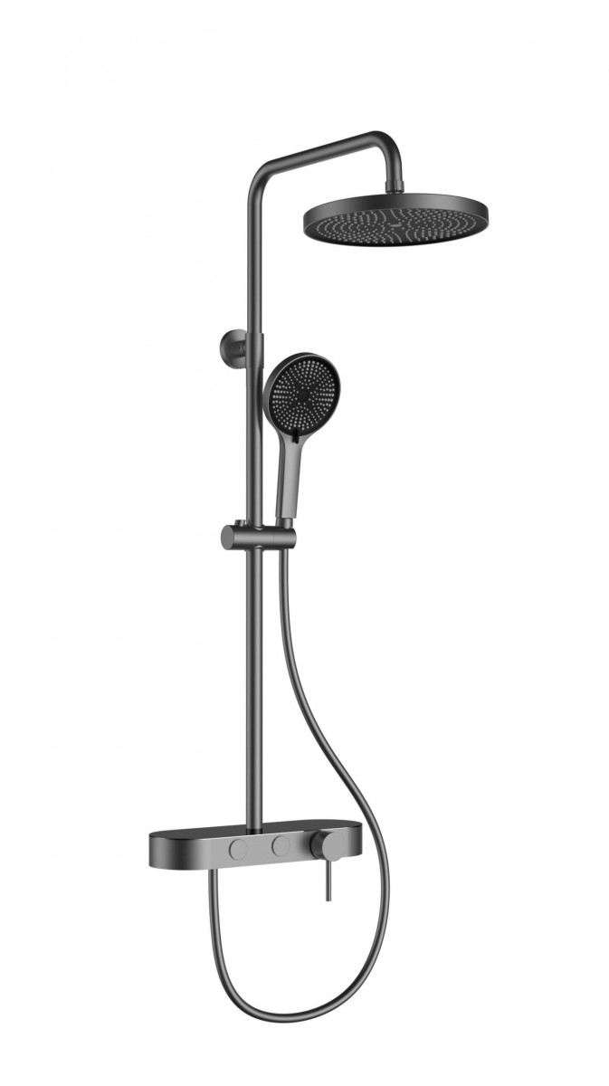 Душевая стойка Vincea VSFS-402GM (вороненая сталь)