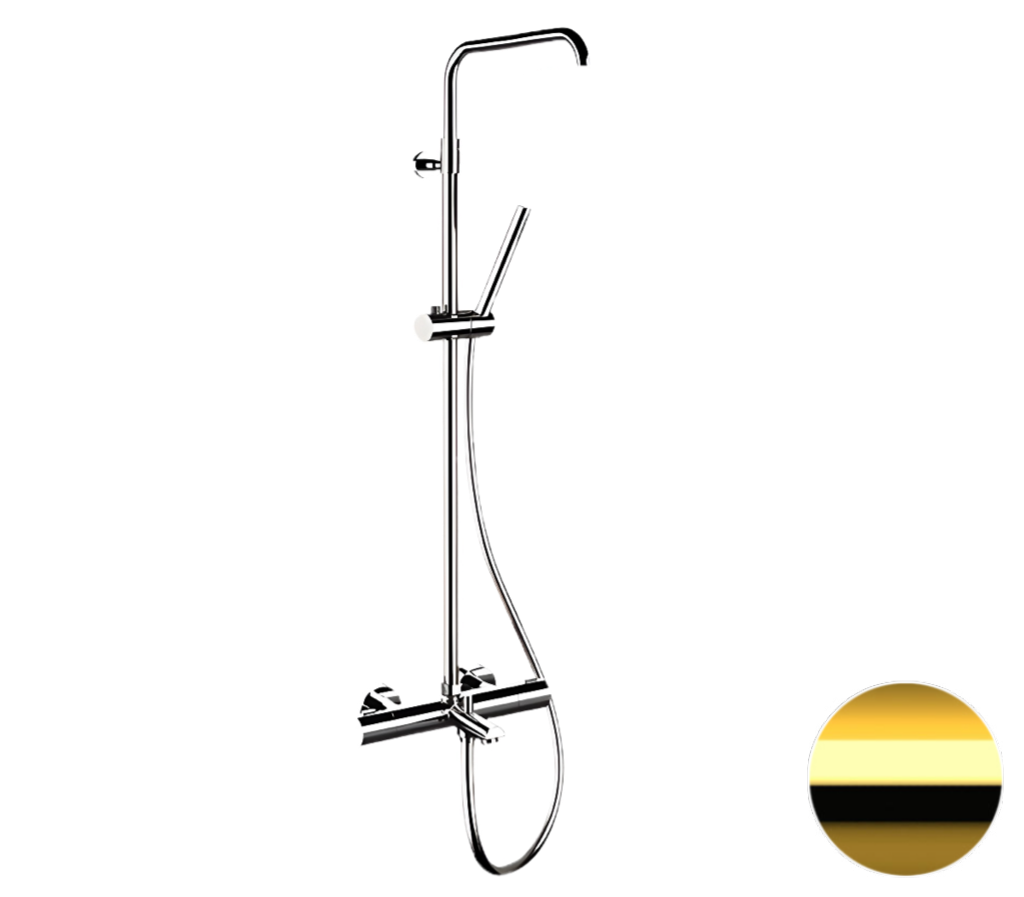Душевая система Remer Elegance EQ34A7MMSSOFDO (золото) с термостатом