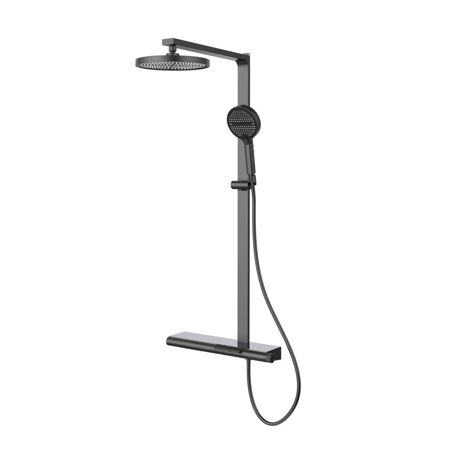 Душевая стойка Vincea Aspire VSFS-4AS1GM (вороненая сталь)