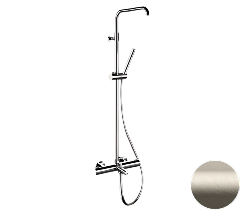 Душевая система Remer Elegance EQ34A7MMSSOFXV  (сталь матовая) с термостатом