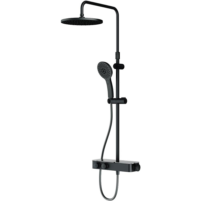 Душевая система AM.PM Inspire V2.0 F0750A422 (черный матовый) с термостатом
