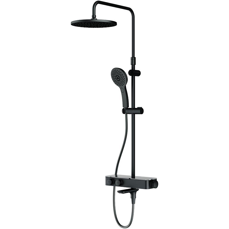 Душевая система AM.PM Inspire V2.0 F0750A522 (черный матовый) с термостатом
