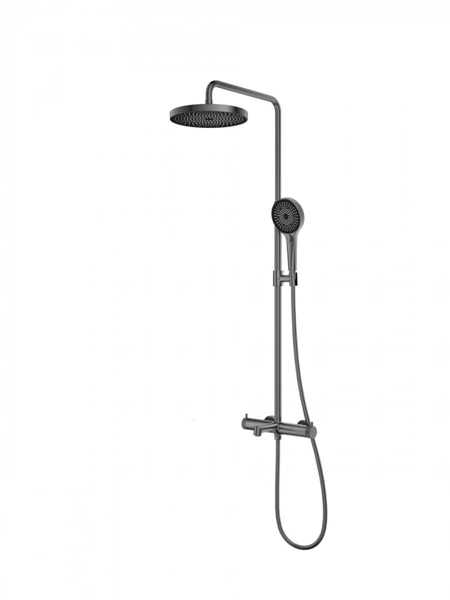 Душевая стойка Vincea Rim VSFS-2RM1GM (вороненая сталь)