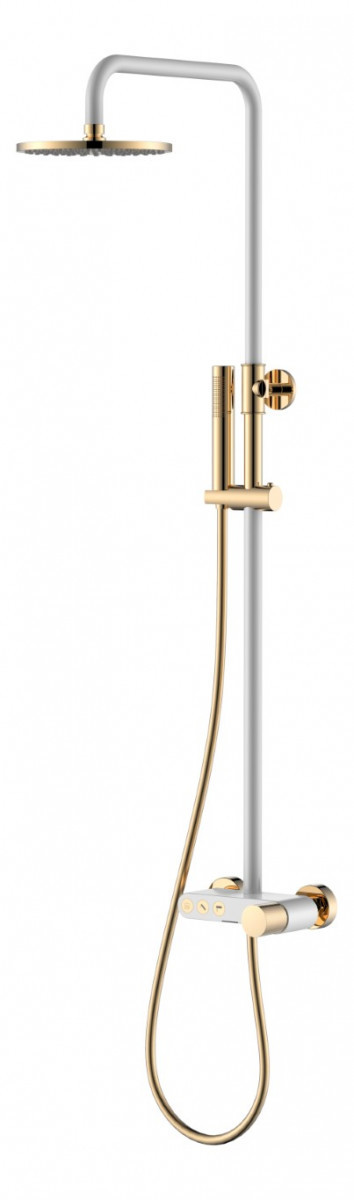 Душевая стойка Boheme Stick 128-WG.2 (белый/золотой)
