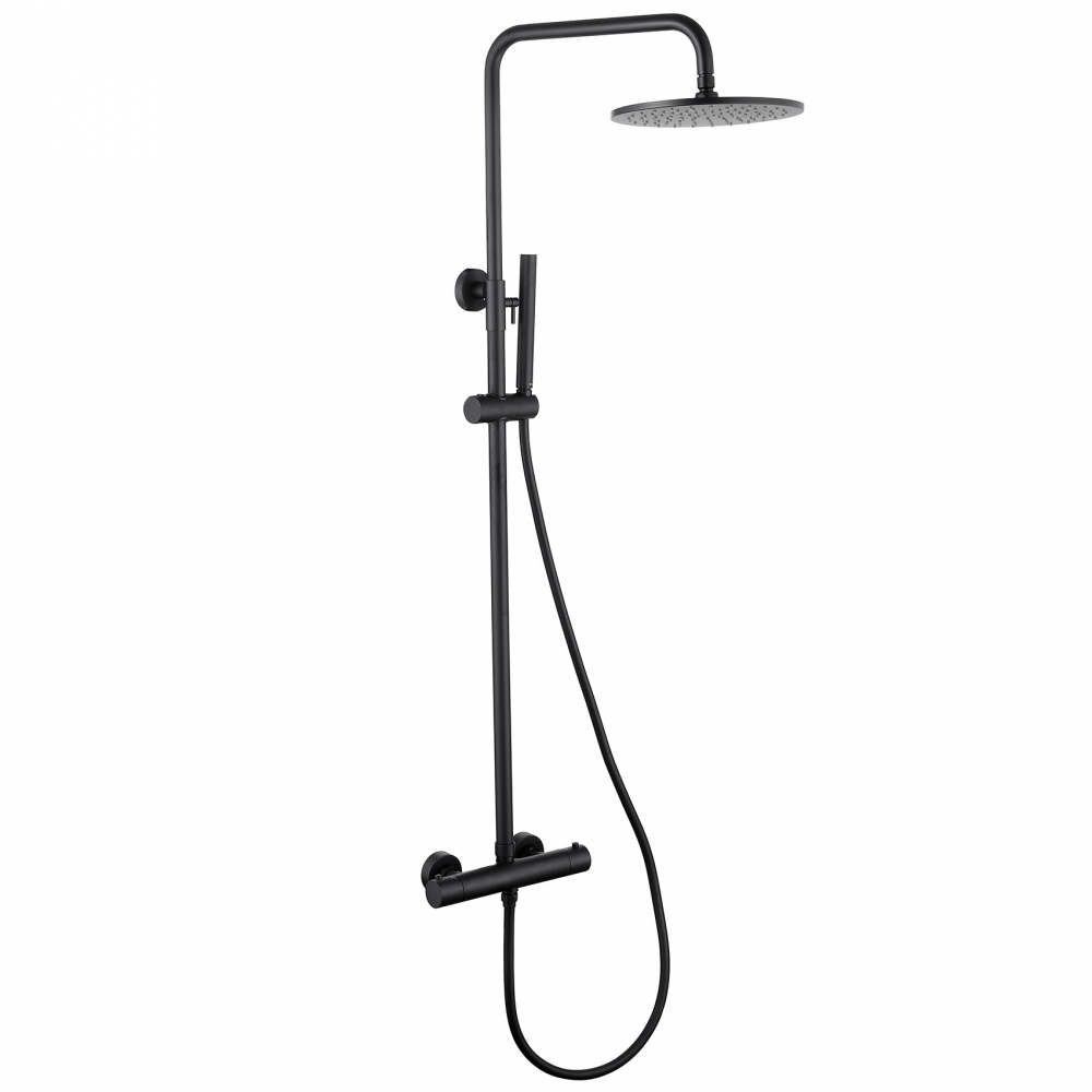 Душевая стойка Abber Wasser Kreis AF8160B (чёрный матовый)