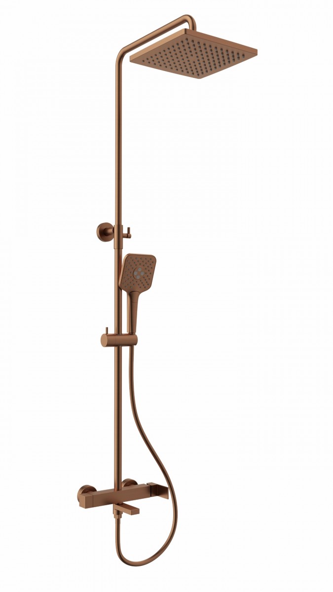 Душевая система Vincea Cube VSFS-1C1BC (медь брашированная)